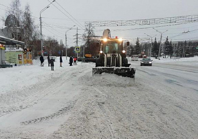 Советский район Уфы очищается от снега в усиленном темпе