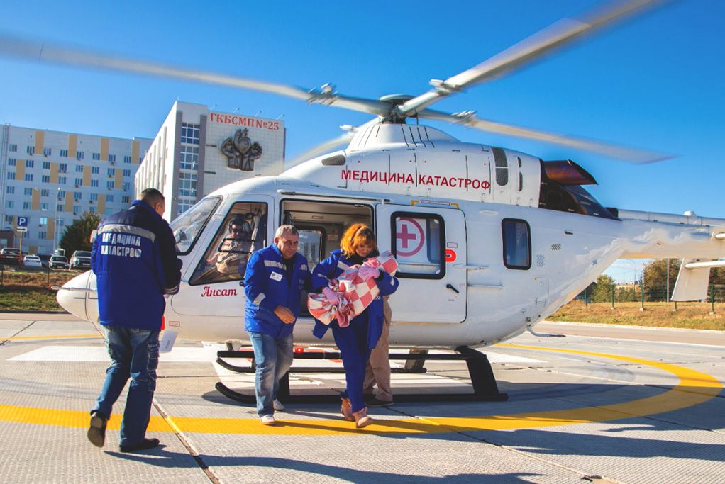 Медицинский вертолет в Башкортостане совершил 25 вылетов