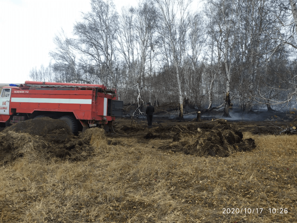 В Баймакском районе Башкирии горят торфяники