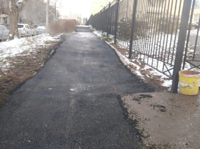 В Советском районе Уфы починили тротуар после жалобы в соцсетях