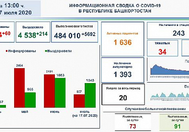 В Башкирии + 60 новых подтвержденных случаев коронавирусной инфекции