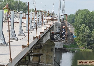 Мэр Уфы Ратмир Мавлиев посетил ремонтируемый Шакшинский мост