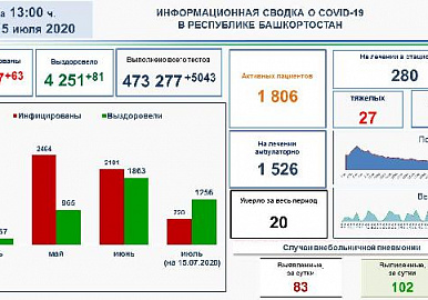 В Башкортостане - 6077 подтвержденных случаев коронавирусной инфекции