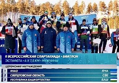 Башкортостан занял 4 место в мужской биатлонной эстафете