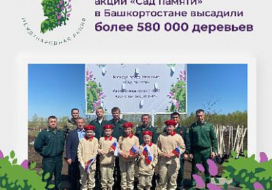 В Башкортостане в рамках акции «Сад памяти» высадили более 580 тысяч деревьев