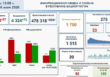 В Башкирии число инфицированных COVID-19 достигло 6134