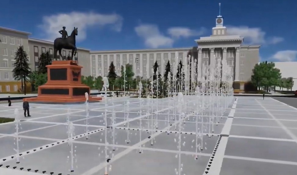 Памятник и фонтан: в Уфе одобрили проект реконструкции Советской площади