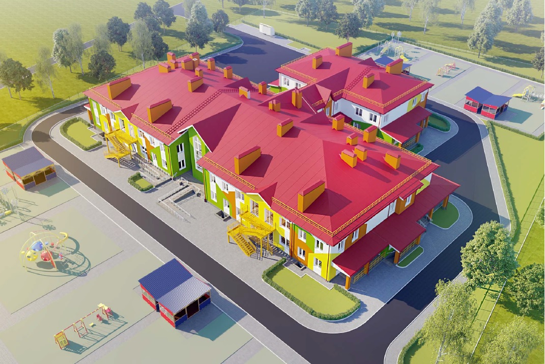 В Иглино продолжается строительство двухэтажного здания детского сада на 260 мест